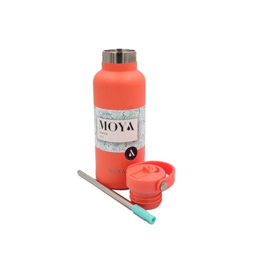 Moya - "Starfish" 500ml Insulated Sustainable Water Bottle Coral