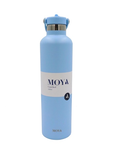 Moya - "Coral Reef" 1L Insulated Sustainable Water Bottle Powder Blue