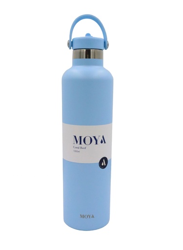 Moya - "Coral Reef" 1L Insulated Sustainable Water Bottle Powder Blue