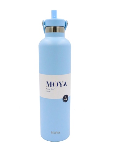 Moya - "Coral Reef" 1L Insulated Sustainable Water Bottle Powder Blue