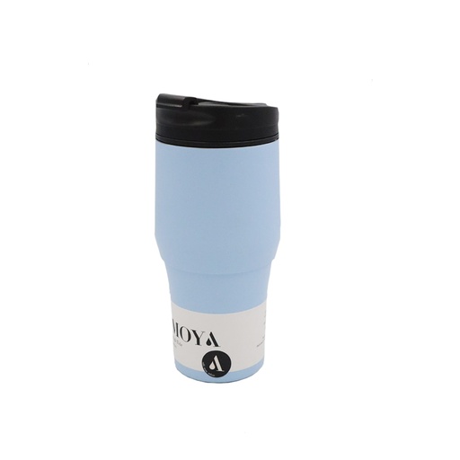 Moya - "High Tide" 380ml Travel Coffee Mug Black/Powder Blue