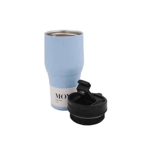 Moya - "High Tide" 380ml Travel Coffee Mug Black/Powder Blue
