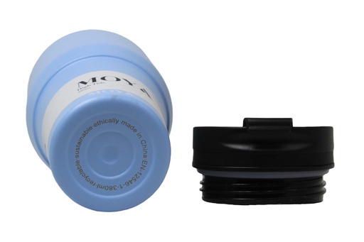 Moya - "High Tide" 380ml Travel Coffee Mug Black/Powder Blue