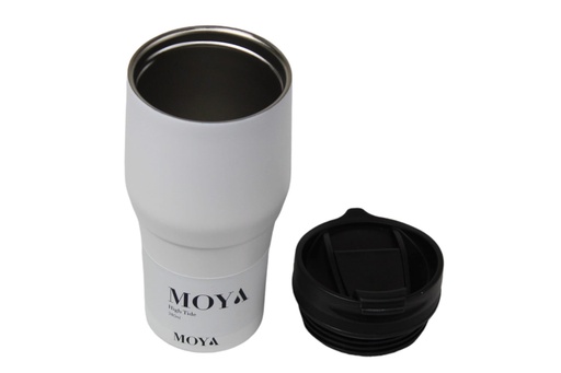 Moya - "High Tide" 380ml Travel Coffee Mug Black/White