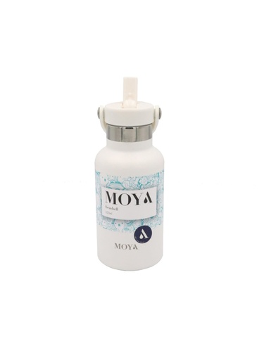 Moya - "Seashell" 350ml Insulated Sustainable Water Bottle White
