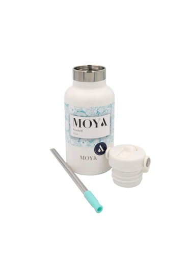Moya - "Seashell" 350ml Insulated Sustainable Water Bottle White