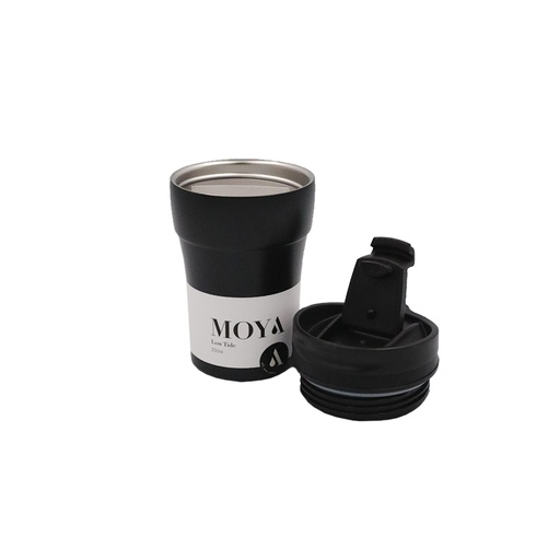 Moya - "Low Tide" 250ml Travel Coffee Mug Black/Black