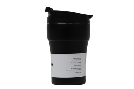 Moya - "Low Tide" 250ml Travel Coffee Mug Black/Black