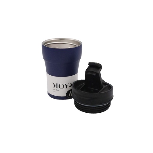 Moya - "Low Tide" 250ml Travel Coffee Mug Black/Navy