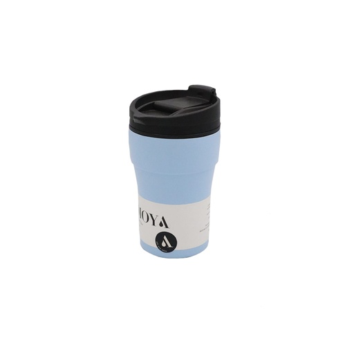 Moya - "Low Tide" 250ml Travel Coffee Mug Black/Powder Blue