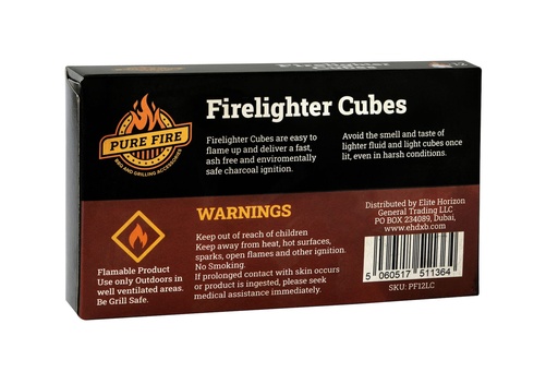 Pure Fire - White Paraffin Lighter cubes - Pack of 12