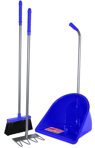 Red Gorilla - Tidee Companion Set - Blue (Tidee + Rake + Broom)