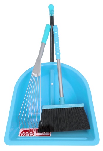 Red Gorilla - Teenie Tidee Companion Set - Sky Blue (Tiny Tidee + Rake + Broom)