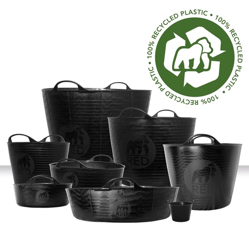Red Gorilla - Tubs & Recycled Black Tubs - Large 38L Black