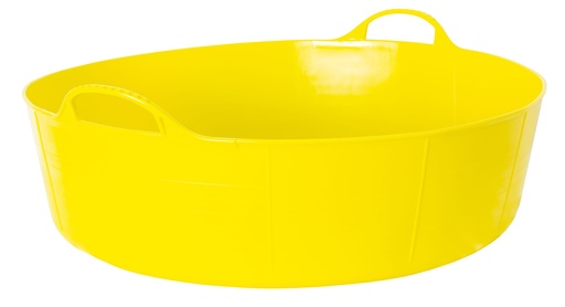 Red Gorilla - Gorilla Tubs & Recycled Black Tubs - Large Shallow 35L -Yellow