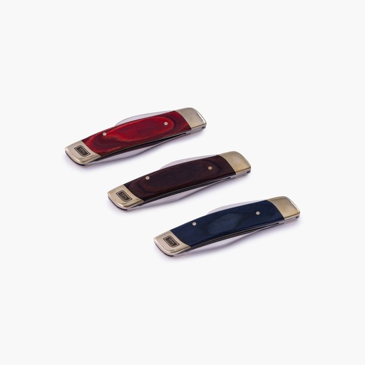 Barebones - Double Blade Folding Pocket knife Blue Wood