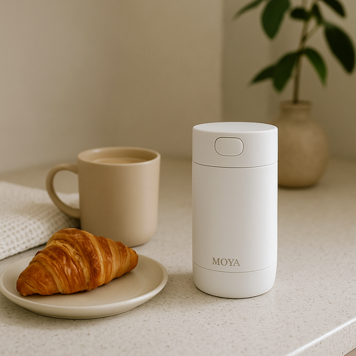 Moya - "Ripple" 240ml Travel Coffee Mug White