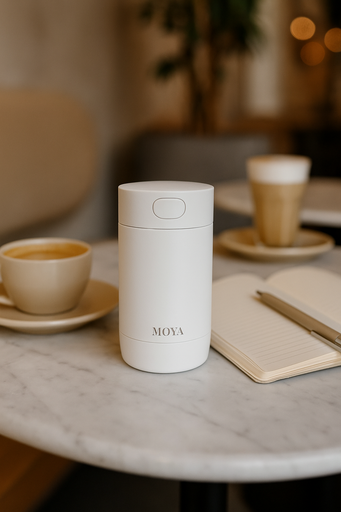 Moya - "Ripple" 240ml Travel Coffee Mug White