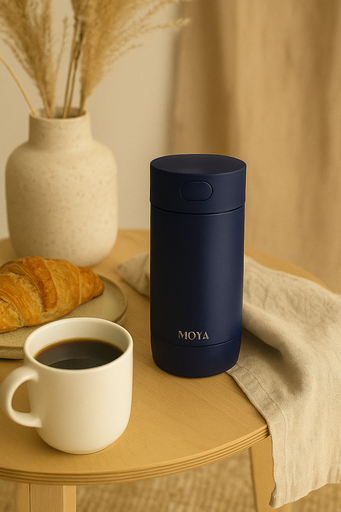 Moya - "Ripple" 240ml Travel Coffee Mug Navy