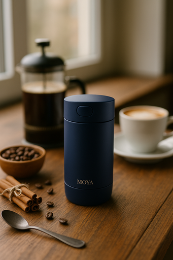 Moya - "Ripple" 240ml Travel Coffee Mug Navy
