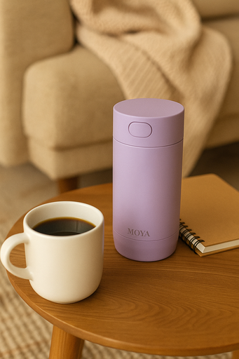 Moya - "Ripple" 240ml Travel Coffee Mug Lilac