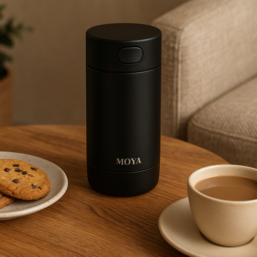 Moya - "Ripple" 240ml Travel Coffee Mug Black