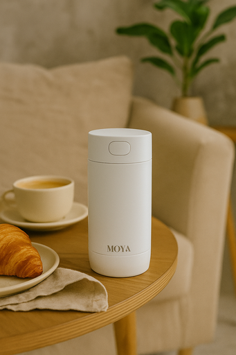 Moya - "Surf" 350ml Travel Coffee Mug White
