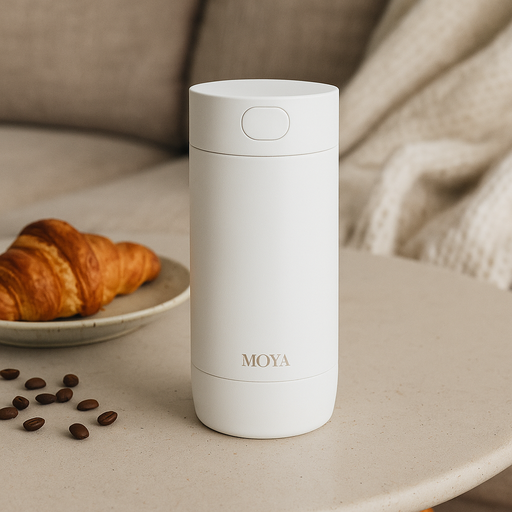 Moya - "Surf" 350ml Travel Coffee Mug White