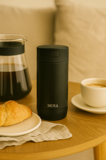 Moya - "Surf" 350ml Travel Coffee Mug Black