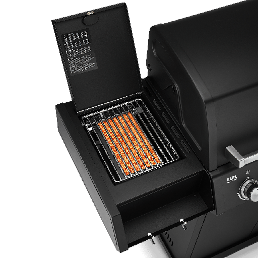 Burnhard - Big EARL - 4-Burner Premium Gas Grill 2025 Black with Stainless Steel Grill Grate