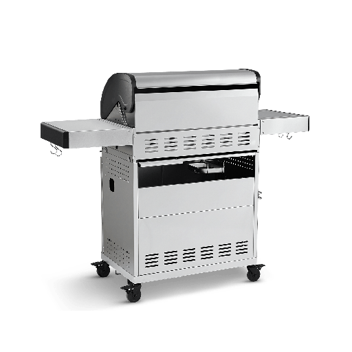 Burnhard - Big FRED - 4-Burner Gas Grill Basic - Series 3 Stainless Steel with Cast Iron Grate