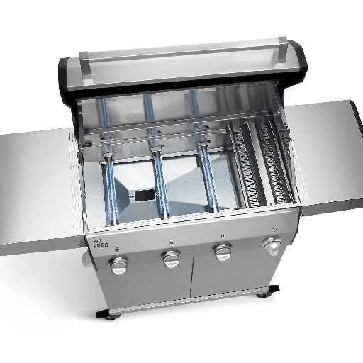 Burnhard - Big FRED - 4-Burner Gas Grill Basic - Series 3 Stainless Steel with Stainless Steel Grate