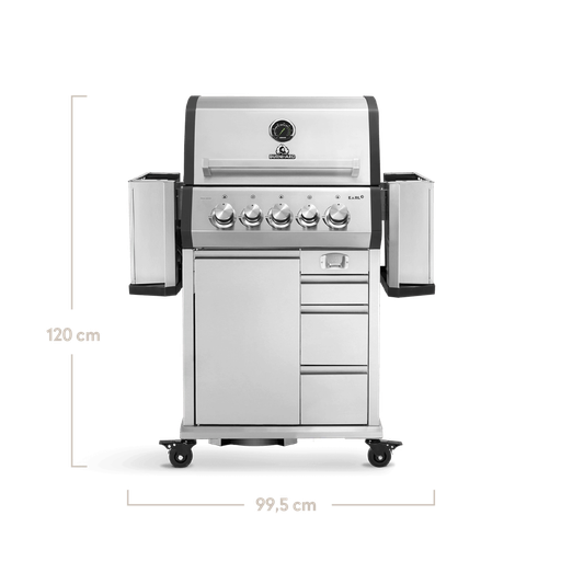 Burnhard - EARL - 3-Burner Premium Gas Grill - Black Edition 2025 with Cast Iron Grill Grate