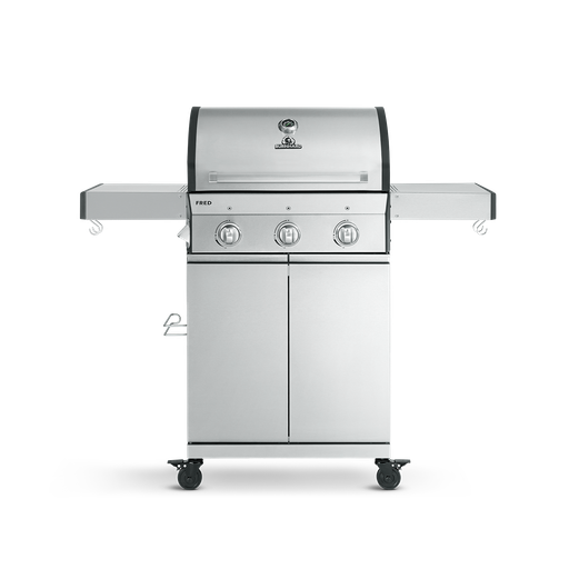 Burnhard - FRED - 3-Burner Gas Grill Basic Edition - Series 3 Stainless Steel with Stainless Steel Grate