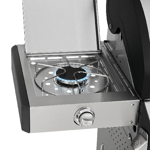 Burnhard - FRED - 3-Burner Gas Grill Deluxe Stainless Steel - Series 3 with Cast Iron Grate