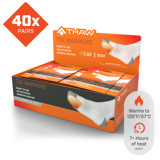THAW - 40 Pairs-Disposable Toe Warmers
