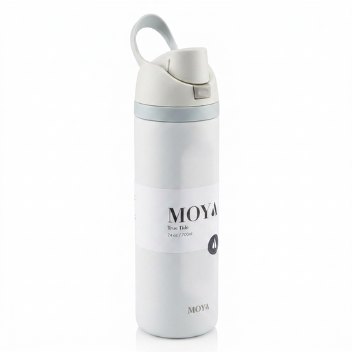 Moya - "True Tide" 24oz Insulated Sustainable Water Bottle White