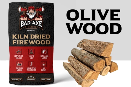 Bad Axe - Firewood - Olive 40L Sack Approx 15kg