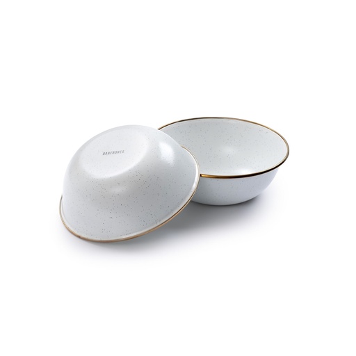 Barebones - Enamel Bowl Eggshell - set of 2 -DISCONTINUED