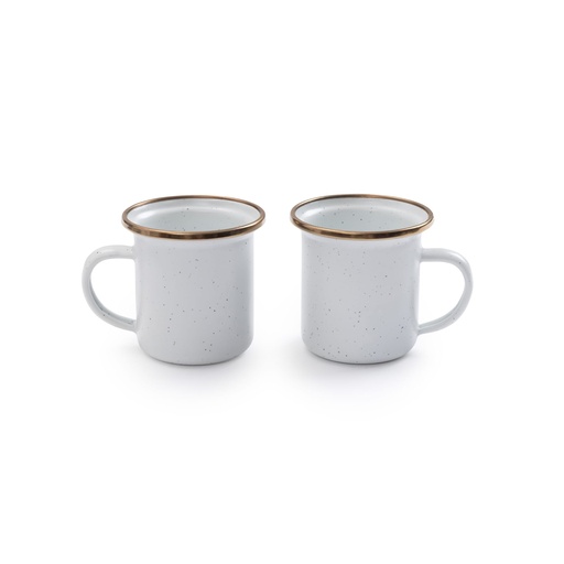 Barebones - Enamel Espresso Cup Eggshell - set of 2 -DISCONTINUED