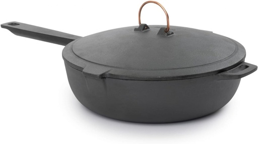 Barebones - Enamel Lined Cast Iron Skillet - 12 in - Vintage White