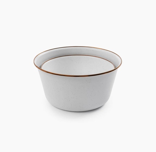 Barebones - Enamel Mixing Bowl Set of 2 Eggshell