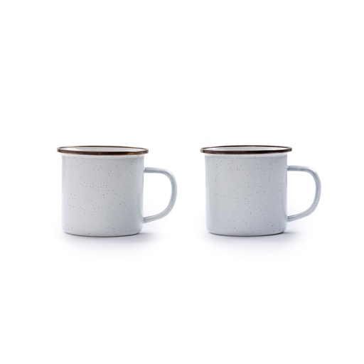Barebones - Enamel Mug Eggshell - set of 2 -DISCONTINUED