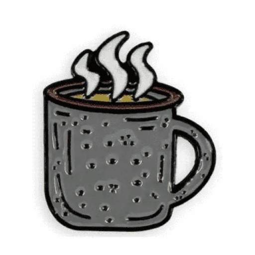Barebones - Enamel Pin - Mug - Slate Gray -DISCONTINUED