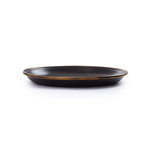 Barebones - Enamel Salad Plate Charcoal - set of 2 -DISCONTINUED
