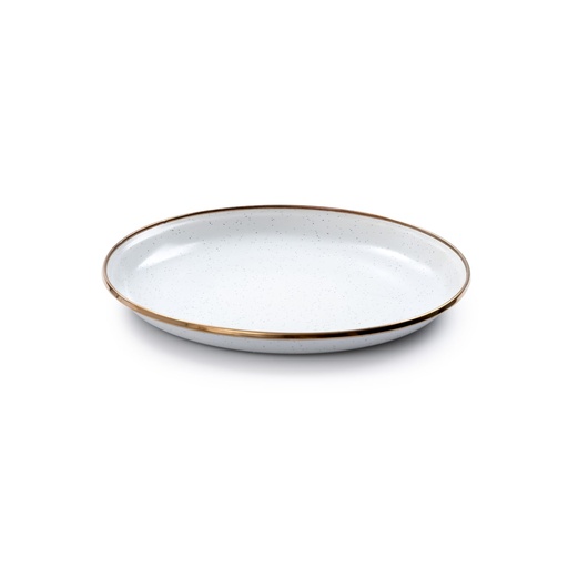 Barebones - Enamel Salad Plate Eggshell - set of 2 -DISCONTINUED