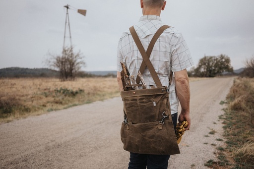 Barebones - Gathering Bag/waxed canvas (Dark Khaki)