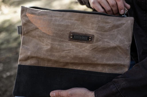 Barebones - Neelum Large Zipper Pouch (Khaki) -DISCONTINUED