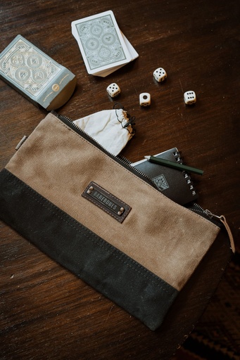 Barebones - Neelum Small Zipper Pouch (Khaki) -DISCONTINUED