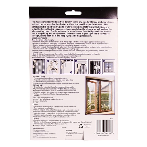 STV - Magnetic Window Insect Curtain - Twinpack